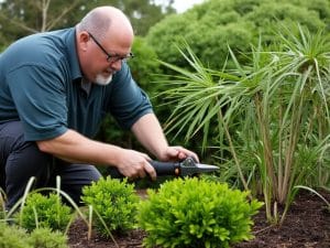 Pruning and regular maintenance keeps a landscaping looking nice.